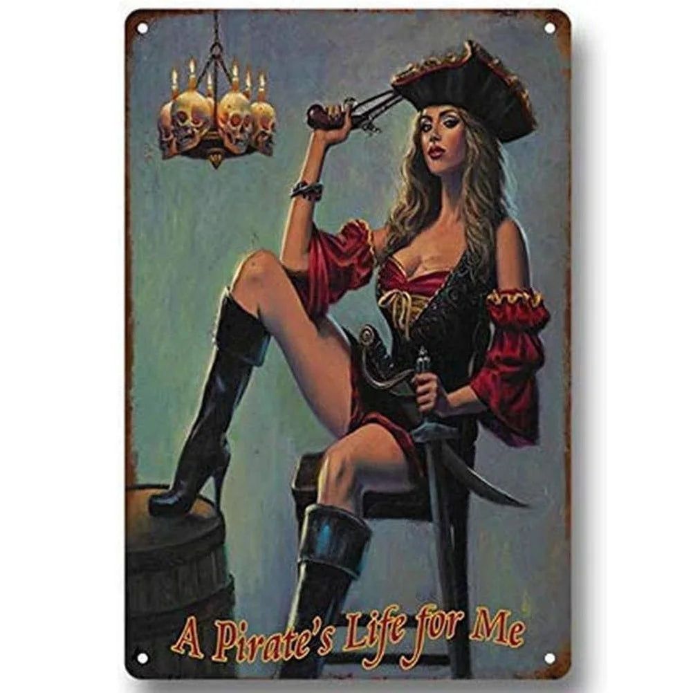 Sexy Army PinUp Girl With Guns Vintage Metal Tin Signs Military Hot Woman Wall Decor For Home Bar Pub Garage Coffee Man Cave - Grand Goldman