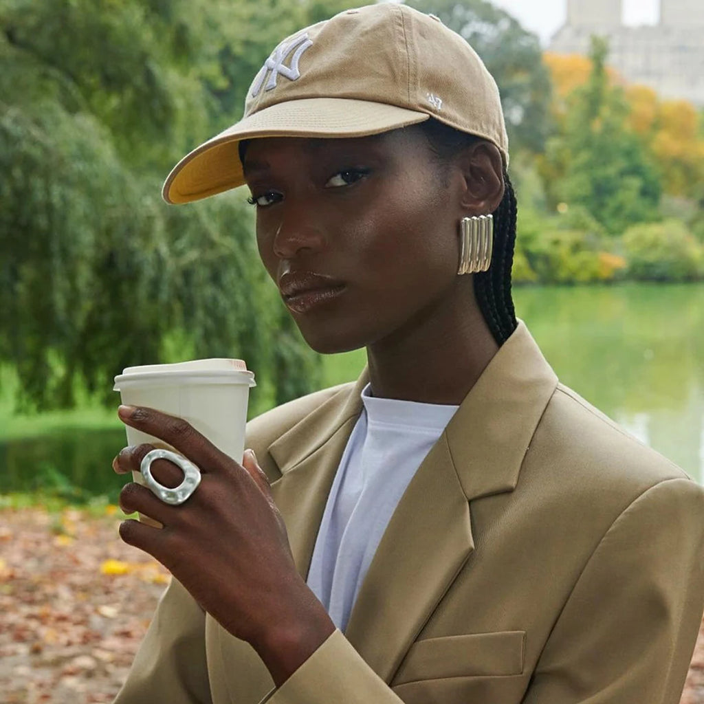 Brincos Femininos Elegantes Retangulares Listrados em Aço Inoxidável com Revestimento PVD de Ouro 18K Minimalista Bijoux Feminina Presente