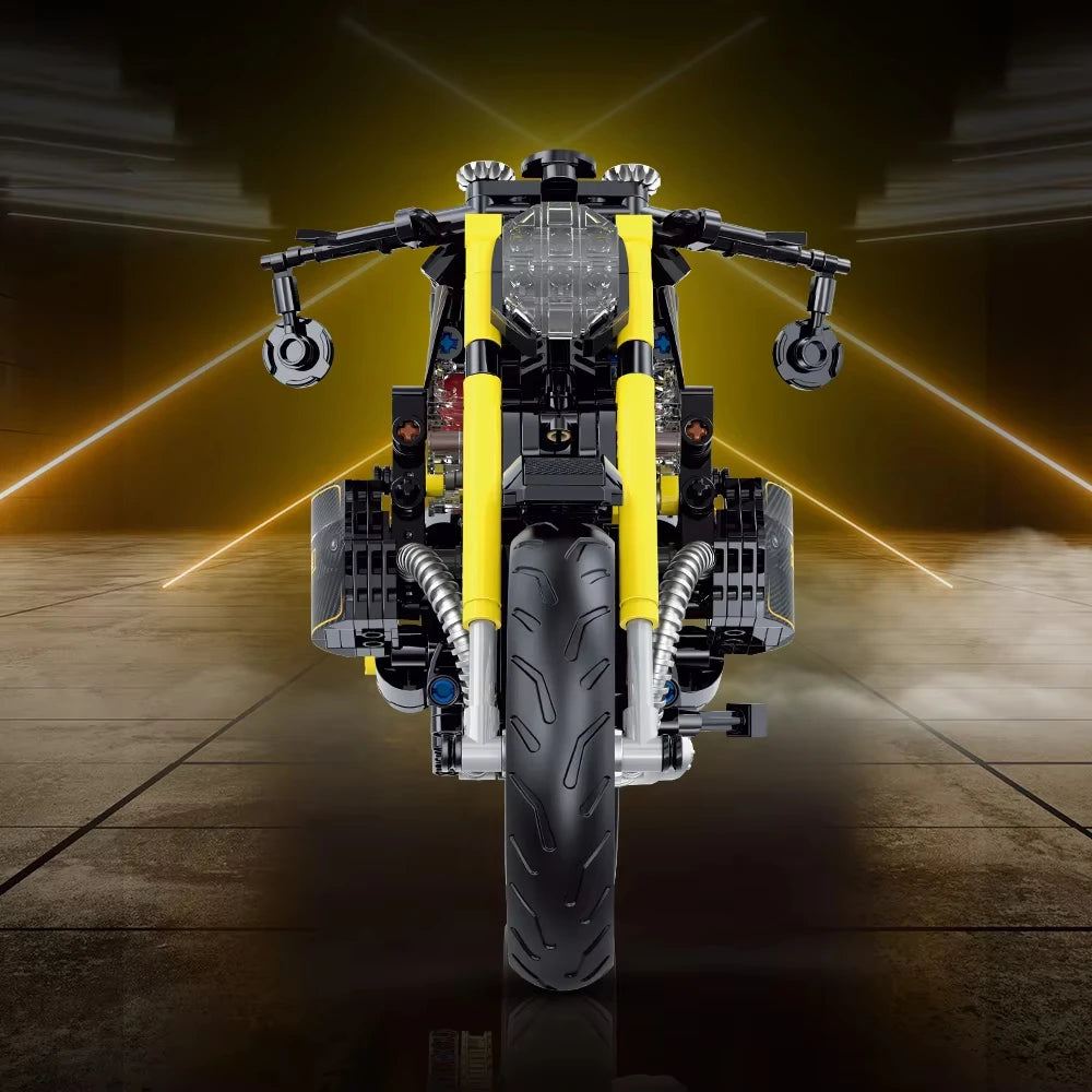 MOC Technical 1:8 Motorcycle Building Blocks Assembling Sports Car Bricks Toys for Boy Christmas Gift Educational Toy Set 563PCS