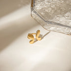 Vintage Stainless Steel 18K PVD Plated Smooth Butterfly Waterproof Charm Opening Ring High Quality Women Statement Jewelry