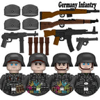 Kids Toys WW2 Building Blocks 4pcs/set US UK Soviet Soldiers Mini Action Figures Educational Toys For Kids Boys Christmas Gifts