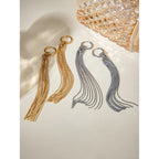 Personalisierte 18K PVD-beschichtete Sommer-Schlangen-Knochenkette mit geknoteten Fransen-Ohrringen aus Edelstahl, minimalistischer Mode-Schmuck mit Charme