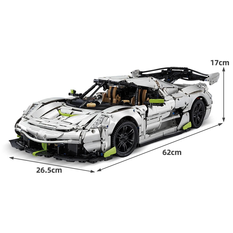 Cada 1:8 MOC 4346PCS Supercar City Racing Car Hypercar Building Blocks Sportscar Racing Vehicle Bricks Toys Children Kids Gifts