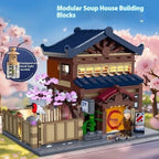 Traditional Japanese Yuzawa Bathhouse House Buildings Sets, City Apartment  Architecture Modular Buildings Blocks (1249 PCS)
