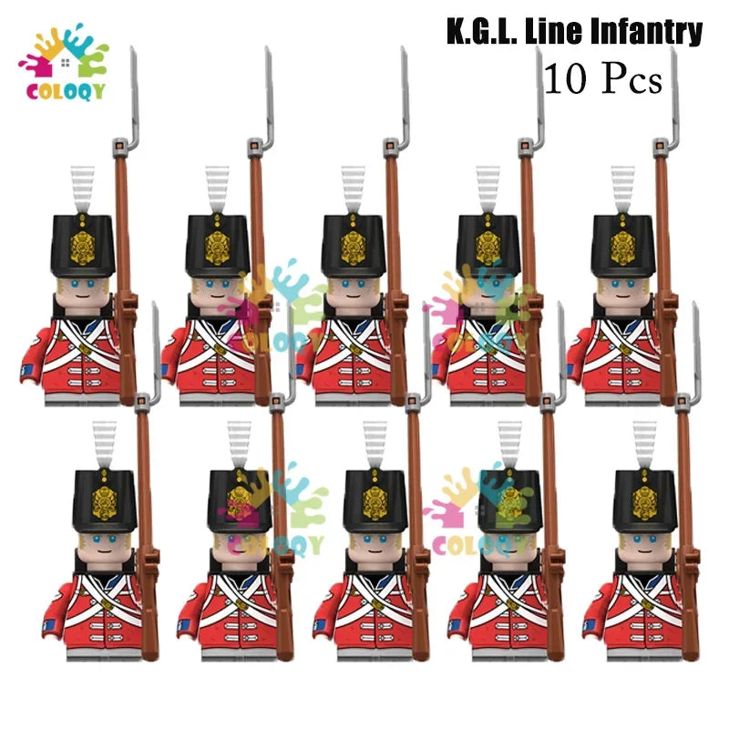 Kids Toys 22/10 Pcs Napoleonic Wars Military General Soldier Building Blocks Imperial Navy Figures Toys For Kids Birthday Gifts