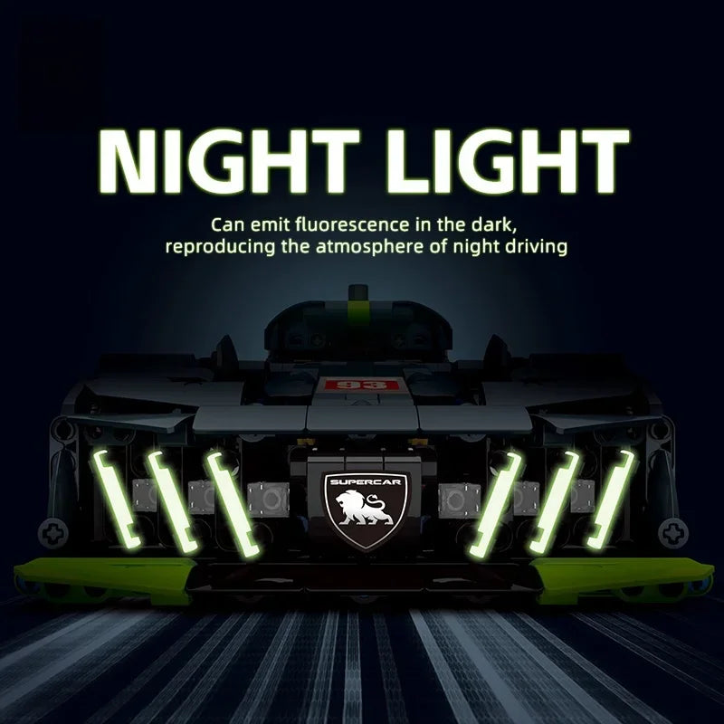 Technical 9X8 Hybrid Hypercar Sports Car Building Blocks Super Racing Vehicle Decor Model Bricks Toy Gifts Birthday Gifts Toy