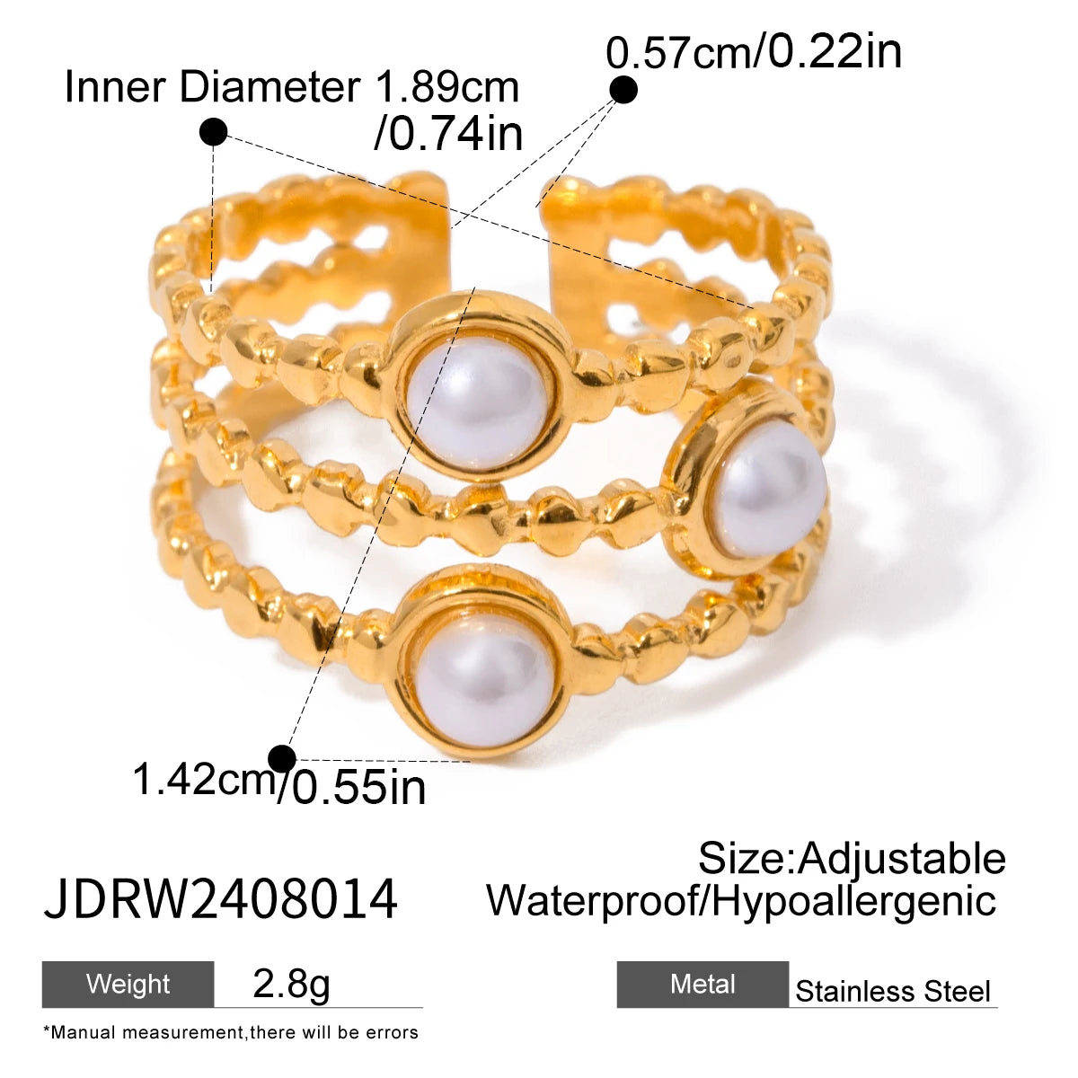 Креативное кольцо из нержавеющей стали с геометрическим круглым гладким отверстием, инкрустация агатом, позолоченное 18К, женское, антиаллергенное, модное украшение