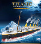 New large-scale Titanic creative model building block set adult challenge giant Titanic cruise ship model building toys children