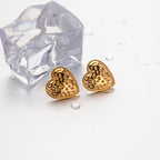 Hjertehammer korn øreringe 18K guldbelagte trendy anløbssikker kærlighedsform Dangle Geometriske øreringe til kvinders mode