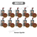 10Pcs/Set Historical Medieval Sparta Heroes Crusader Roman Soldiers Building Blocks Military Action Figures Bricks Toys For Kids