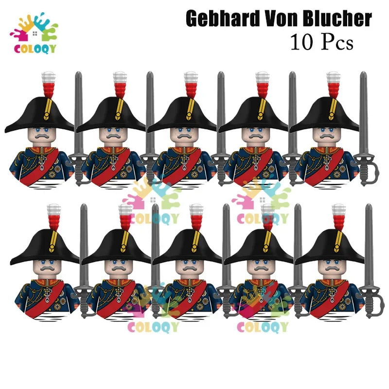 Kids Toys 22/10 Pcs Napoleonic Wars Military General Soldier Building Blocks Imperial Navy Figures Toys For Kids Birthday Gifts