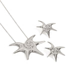 Zora Retroism 18K guldfarvebelagt rustfrit stål Halskæde med almindelig søstjerne, let luksus justerbar ring til kvinder, dagligt slid