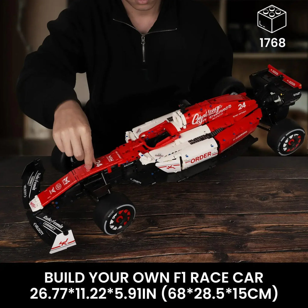 Toylinx 1:8  Building Racing Car 1770 PCS Blocks Car Desktop Decorations Cool Collectible Model Car Kits Toy Festive Gift Giving