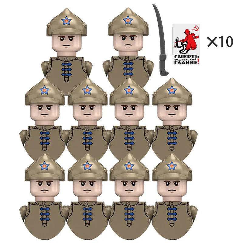 Boy Toys War II Army Soldiers Mini Military Weapons Model Small Particles Building Blocks Suits Childrens Birthday Gifts