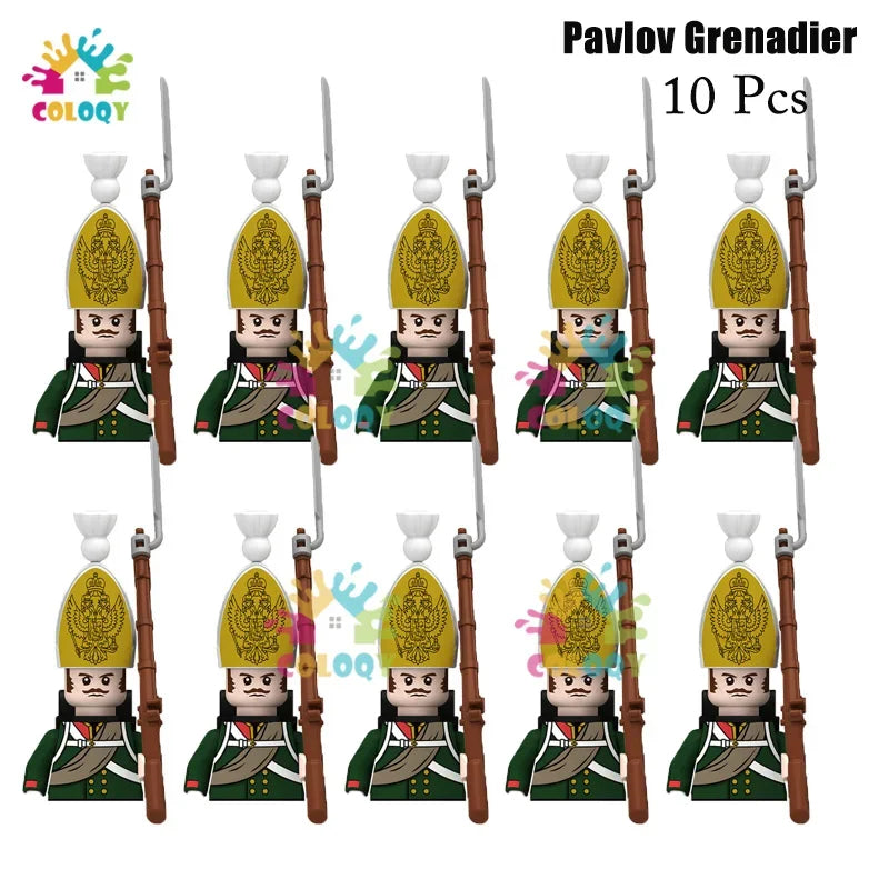 Kids Toys 22/10 Pcs Napoleonic Wars Military General Soldier Building Blocks Imperial Navy Figures Toys For Kids Birthday Gifts