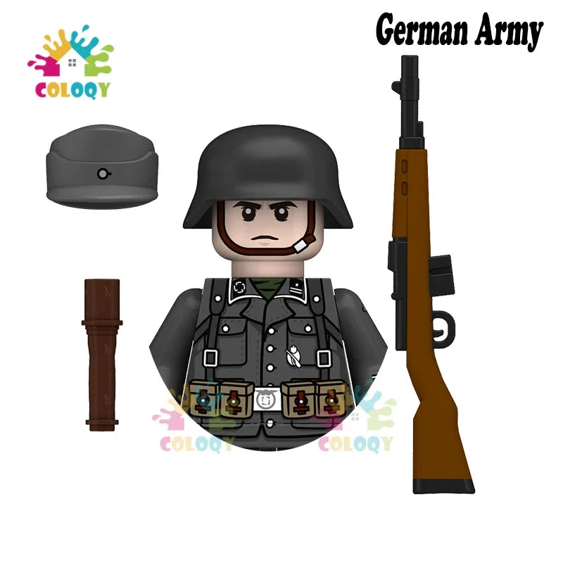 Kids Toys WW2 Soldiers Building Blocks Military Army Mini Action Figures Toys For Kids Christmas Gifts For Boys Birthday Gifts