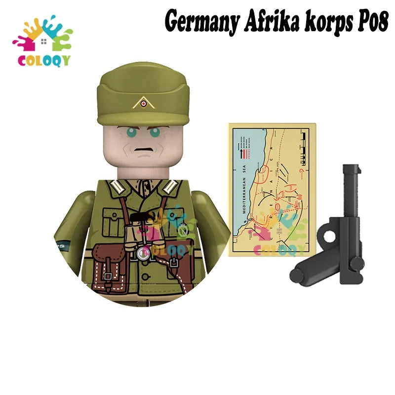 Kids Toys WW2 Soldiers Building Blocks Military Army Mini Action Figures Toys For Kids Christmas Gifts For Boys Birthday Gifts