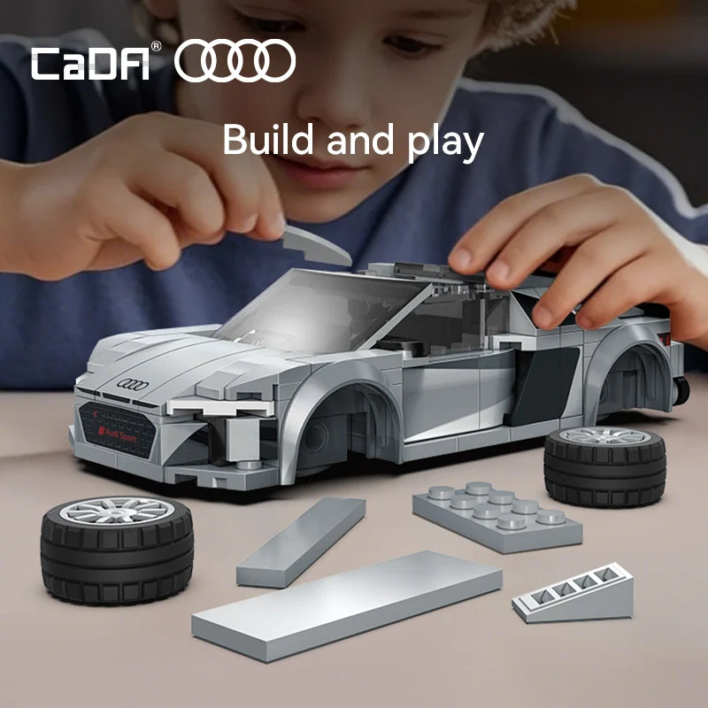 CaDA Officially Licensed 1:24 Building Block Car Set/Formula Racing Car/Classic Retro Car/Supercar/Off-Road Vehicle/Audi R8