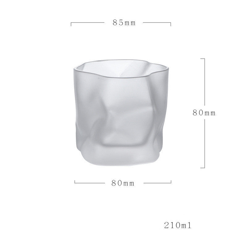 Shaped crystal whiskey glass - Grand Goldman