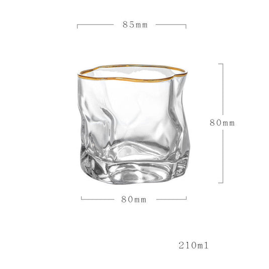 Shaped crystal whiskey glass - Grand Goldman