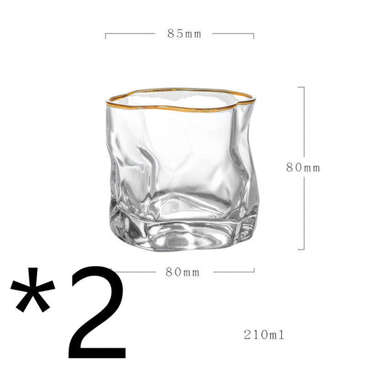 Shaped crystal whiskey glass - Grand Goldman