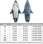 Shark Blanket Hoodie Onesie Adult & Kid, Wearable Shark Blanket, Shark Sleeping Bag, Soft Cozy Shark Onesie Costume - Grand Goldman