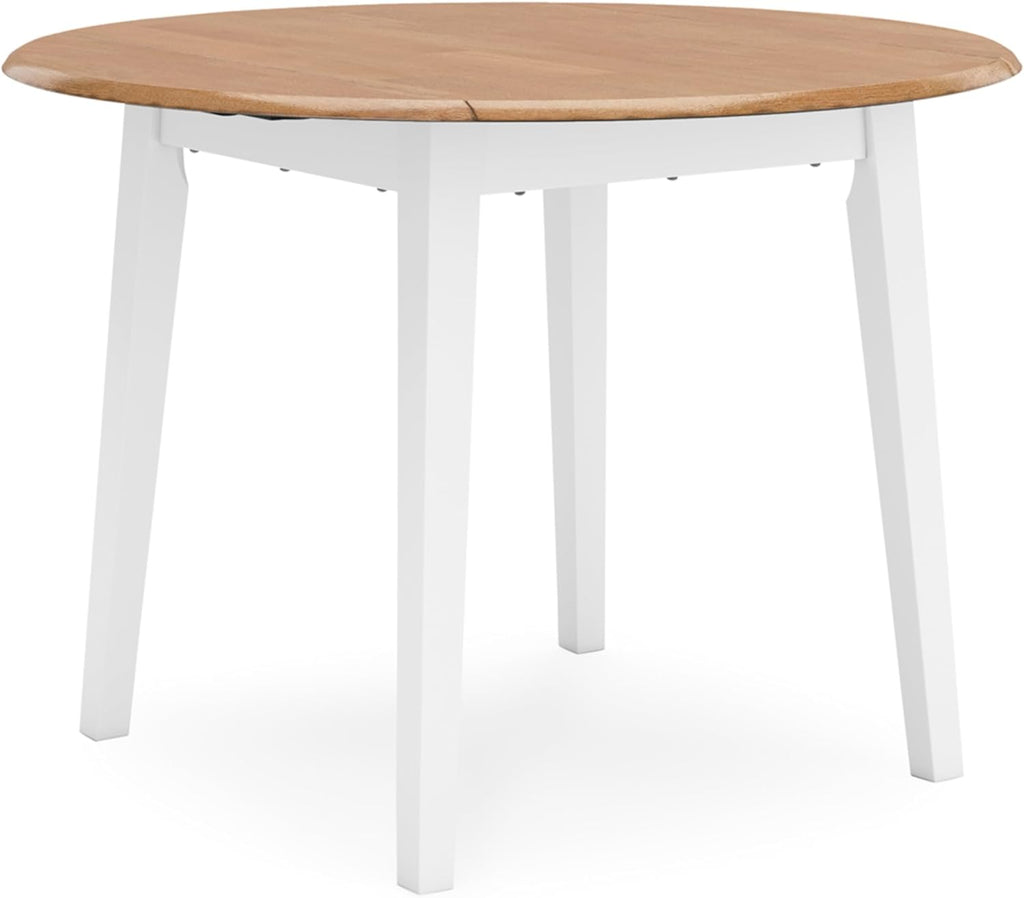 Signature Design by Ashley Hammis Round Dining Room Drop Leaf Table, Dark Brown - Grand Goldman