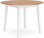 Signature Design by Ashley Hammis Round Dining Room Drop Leaf Table, Dark Brown - Grand Goldman