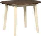 Signature Design by Ashley Hammis Round Dining Room Drop Leaf Table, Dark Brown - Grand Goldman