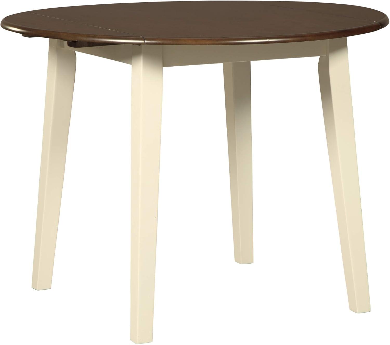 Signature Design by Ashley Hammis Round Dining Room Drop Leaf Table, Dark Brown - Grand Goldman