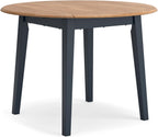 Signature Design by Ashley Hammis Round Dining Room Drop Leaf Table, Dark Brown - Grand Goldman