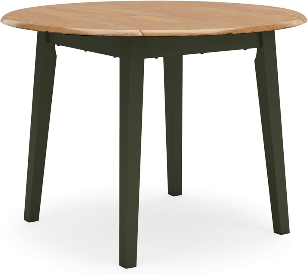 Signature Design by Ashley Hammis Round Dining Room Drop Leaf Table, Dark Brown - Grand Goldman