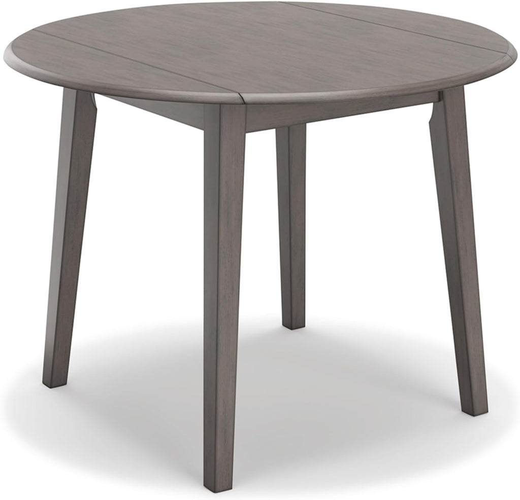 Signature Design by Ashley Hammis Round Dining Room Drop Leaf Table, Dark Brown - Grand Goldman