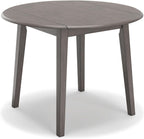 Signature Design by Ashley Hammis Round Dining Room Drop Leaf Table, Dark Brown - Grand Goldman
