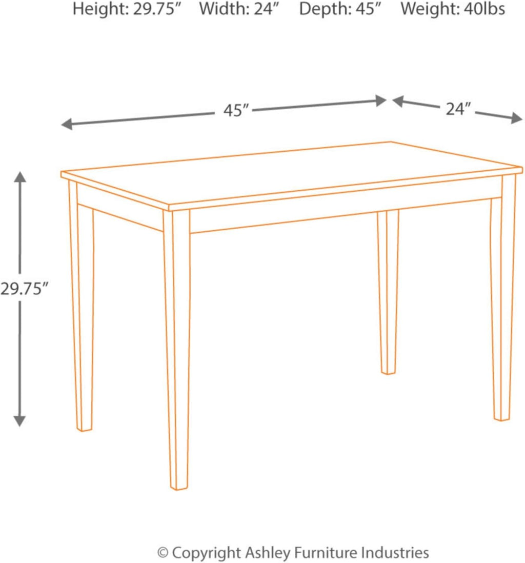 Signature Design by Ashley Kimonte Rectangular Dining Room Table, Black - Grand Goldman