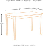 Signature Design by Ashley Kimonte Rectangular Dining Room Table, Black - Grand Goldman