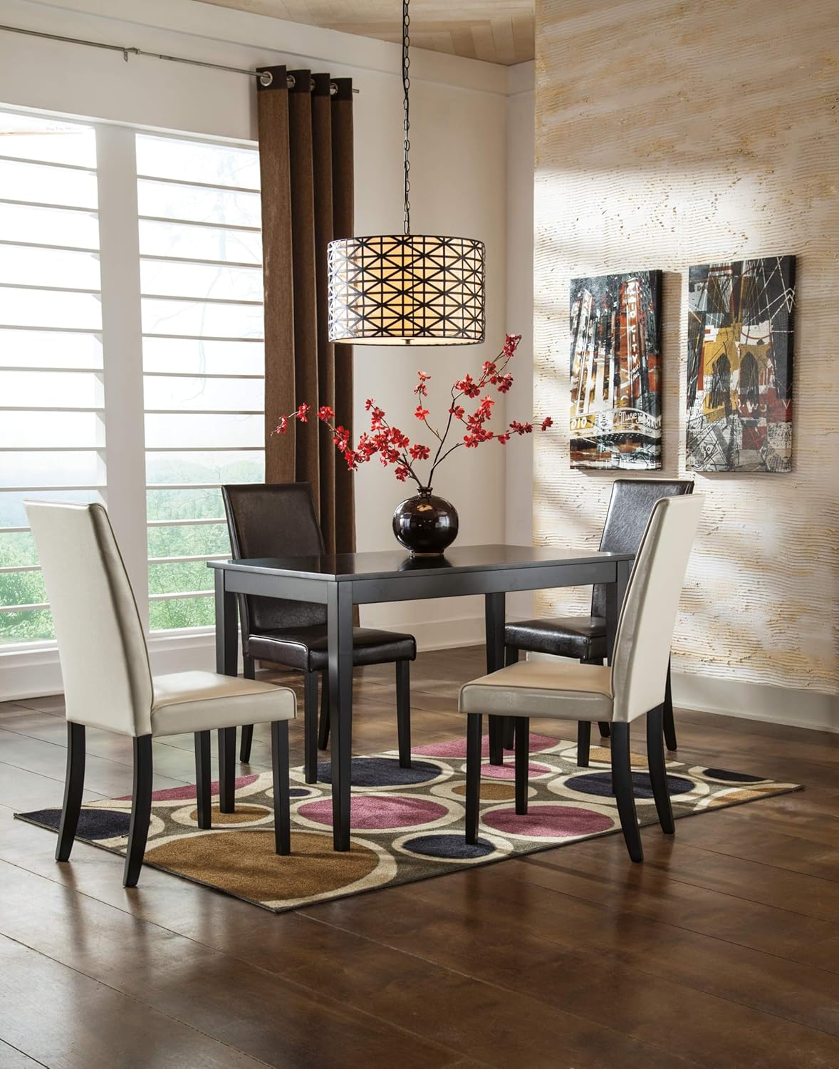 Signature Design by Ashley Kimonte Rectangular Dining Room Table, Black - Grand Goldman