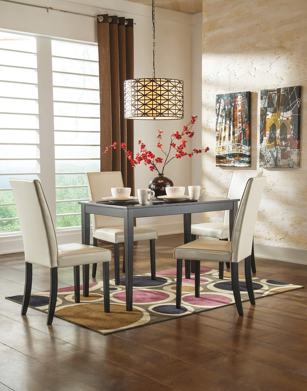Signature Design by Ashley Kimonte Rectangular Dining Room Table, Black - Grand Goldman