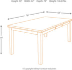 Signature Design by Ashley Ralene Traditional Dining Room Extension Table, Medium Brown - Grand Goldman