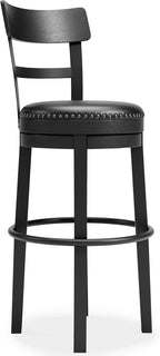Signature Design by Ashley Valebeck Rustic Farmhouse 24.5” Counter Height Swivel Bar Stool, Brown - Grand Goldman
