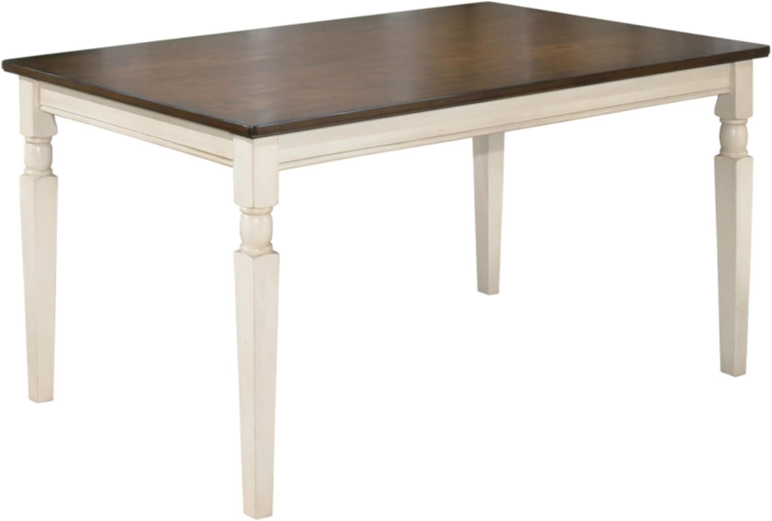 Signature Design by Ashley Whitesburg Cottage Dining Table, Seats up to 6, Brown & Antique White - Grand Goldman
