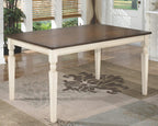 Signature Design by Ashley Whitesburg Cottage Dining Table, Seats up to 6, Brown & Antique White - Grand Goldman