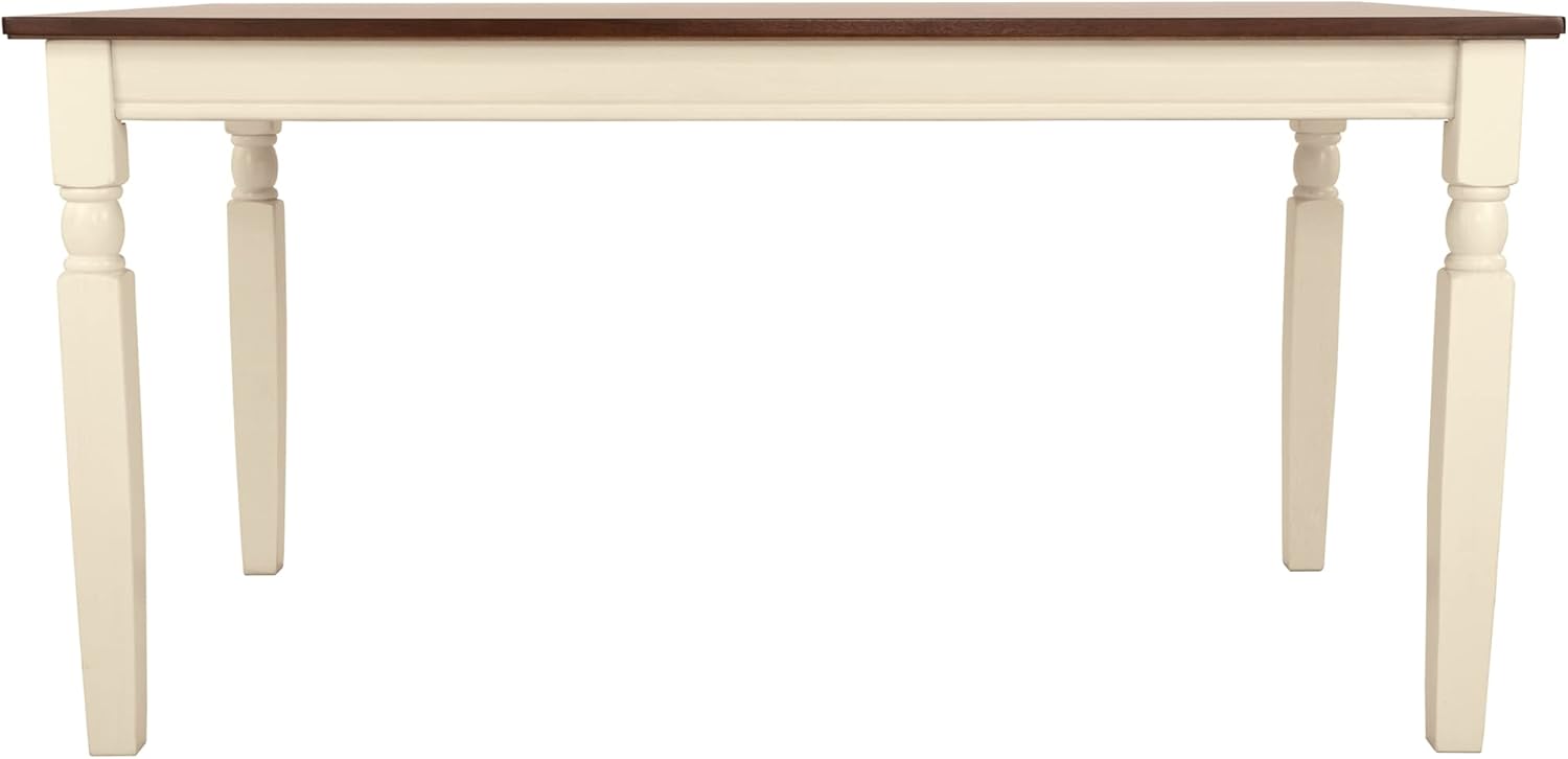 Signature Design by Ashley Whitesburg Cottage Dining Table, Seats up to 6, Brown & Antique White - Grand Goldman