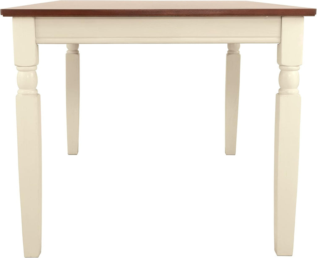 Signature Design by Ashley Whitesburg Cottage Dining Table, Seats up to 6, Brown & Antique White - Grand Goldman