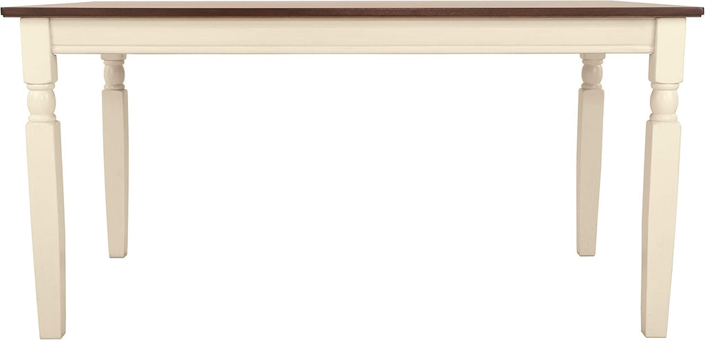 Signature Design by Ashley Whitesburg Cottage Dining Table, Seats up to 6, Brown & Antique White - Grand Goldman