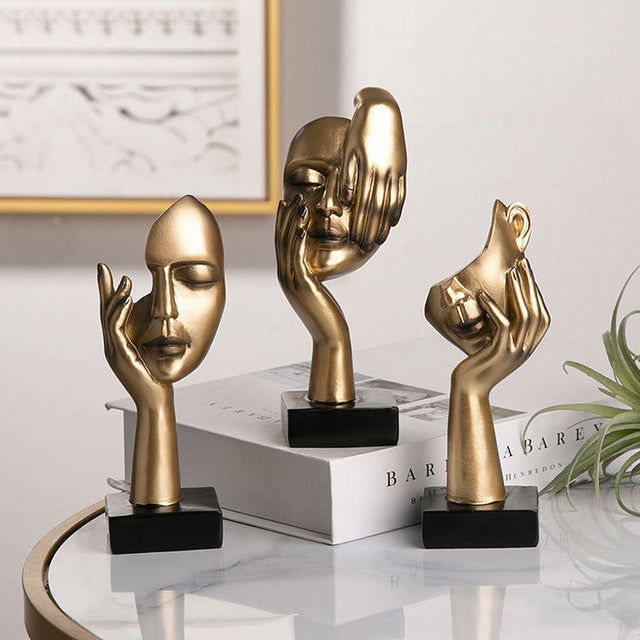 Simple Abstract Sculpture European Style Handicraft Ornaments - Grand Goldman