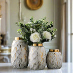 Simple And Modern Gold-painted Light Luxury Living Room Ceramic Vase - Grand Goldman
