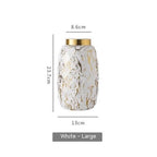 Simple And Modern Gold-painted Light Luxury Living Room Ceramic Vase - Grand Goldman