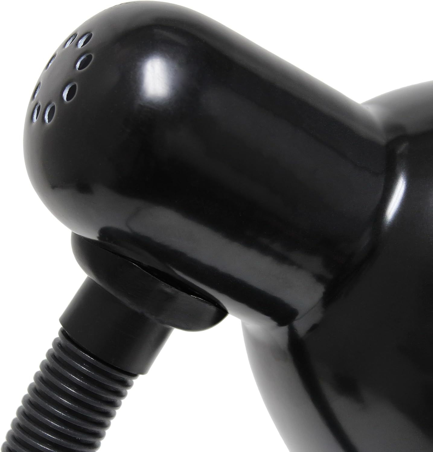 Simple Designs LD1003-BLK Basic Metal Desk Lamp with Flexible Hose Neck for Office, Living Room, Bedroom, College Dorm, Bookshelf, Black - Grand Goldman