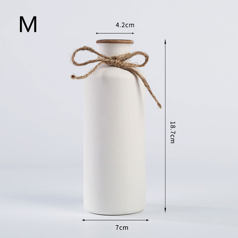Simple European Ceramic Vase For Home Decoration - Grand Goldman